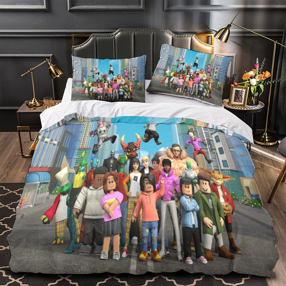 Roblox Bedding Set Kids Quilt Pattern Duvet Cover Without Filler (Online Order Only)