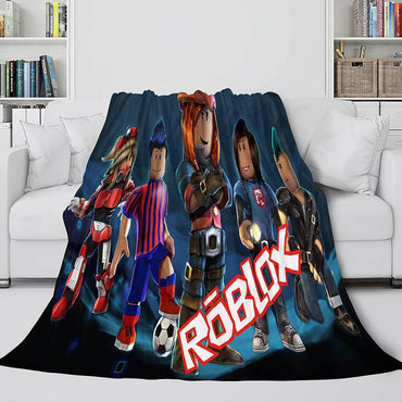 Roblox Blanket Flannel Fleece Throw Cosplay Blanket Christmas Bedding (Online Order Only)