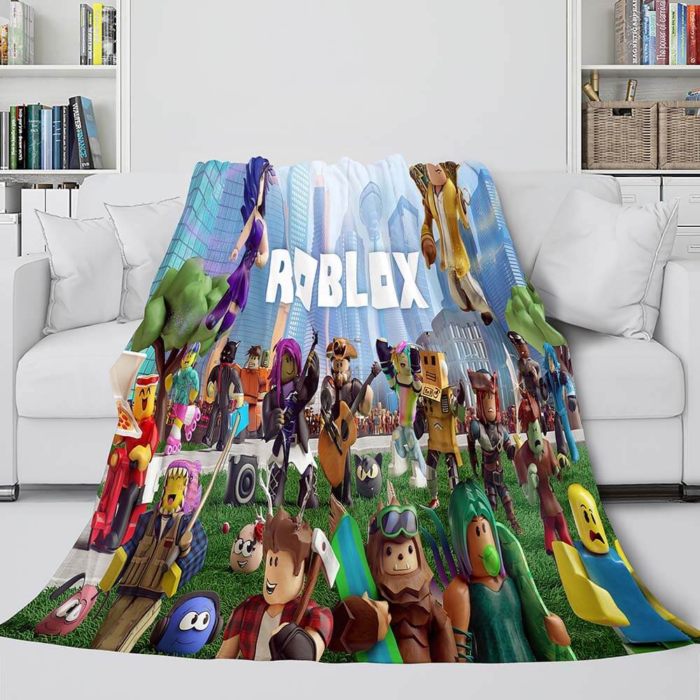 Roblox Blanket Flannel Fleece Throw Cosplay Blanket Christmas Present (Online Order Only)