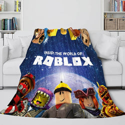 Roblox Blanket Flannel Fleece Throw Cosplay Blanket Christmas Present (Online Order Only)