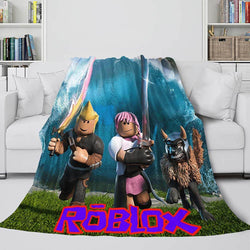 Roblox Blanket Flannel Fleece Throw Cosplay Blanket Christmas Present (Online Order Only)