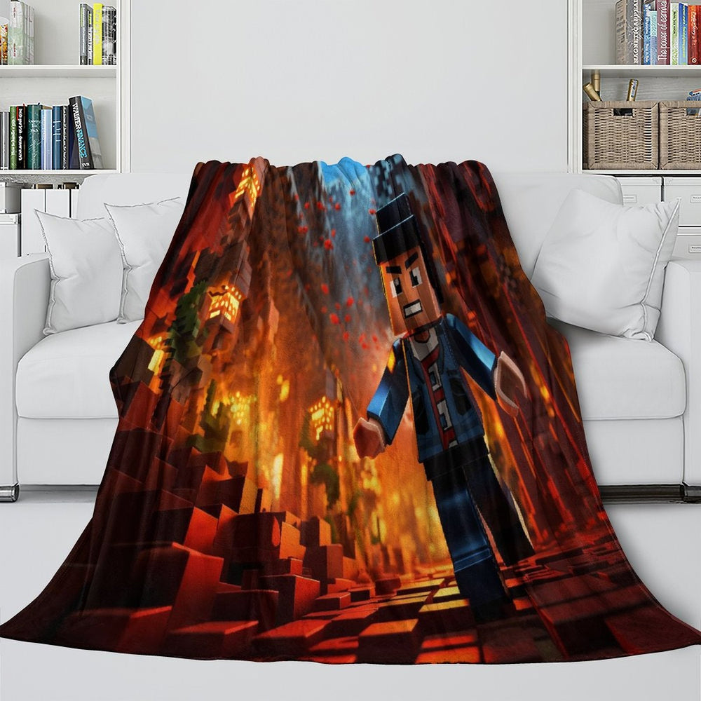 Roblox Blanket Flannel Pattern Throw Kids Room Decoration (Online Order Only)
