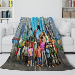 Roblox Blanket Flannel Pattern Throw Kids Room Decoration (Online Order Only)