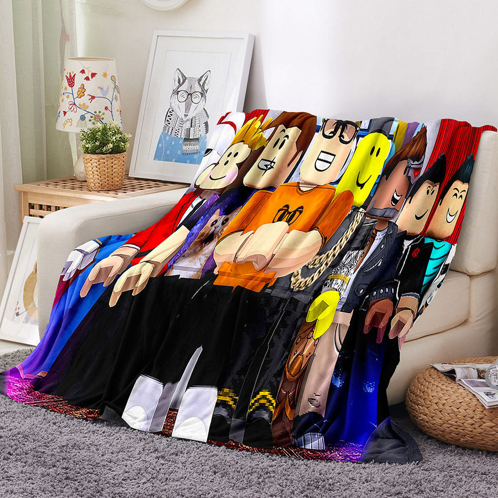 Roblox Pattern Blanket Flannel Throw Room Decoration (Online Order Only)