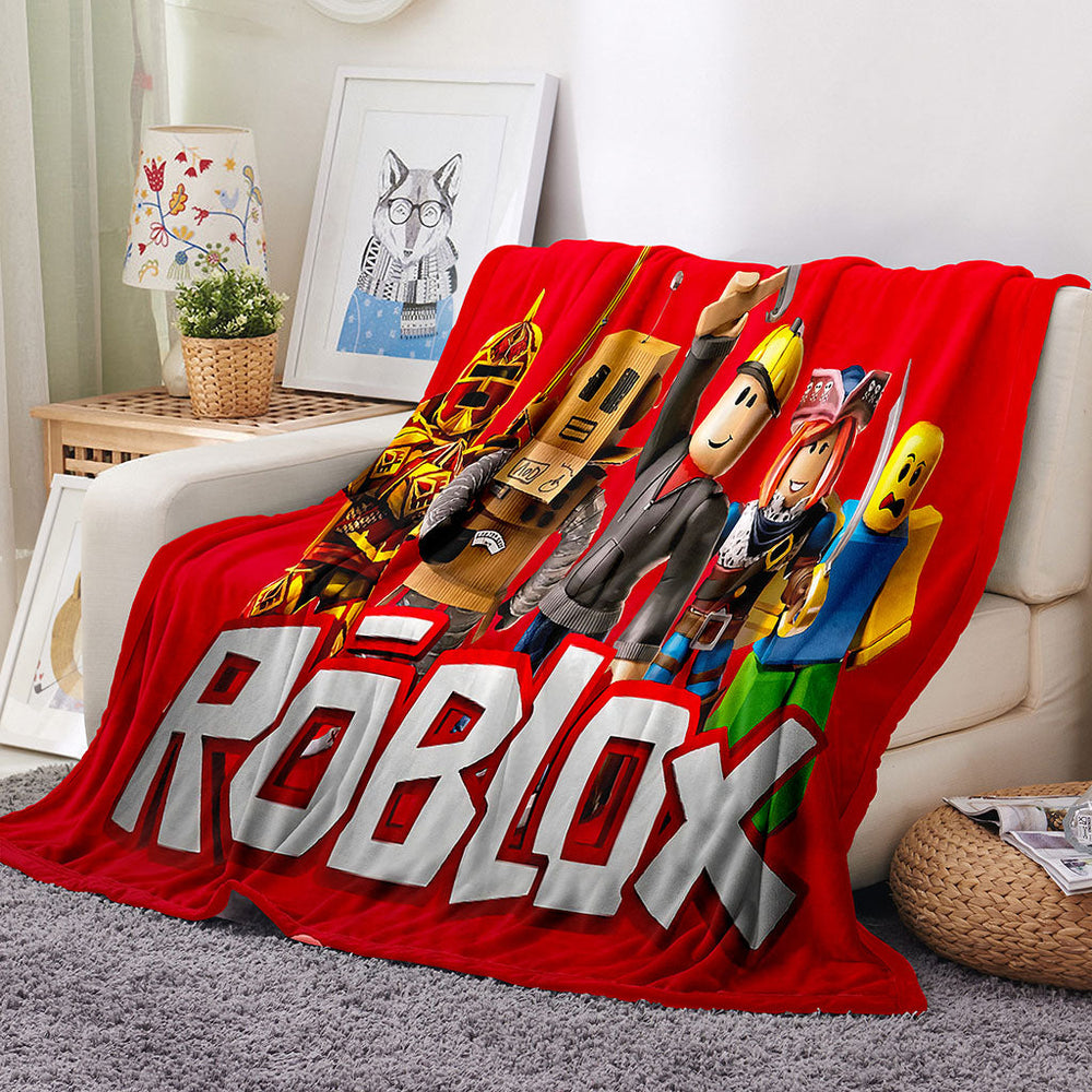 Roblox Pattern Blanket Flannel Throw Room Decoration (Online Order Only)