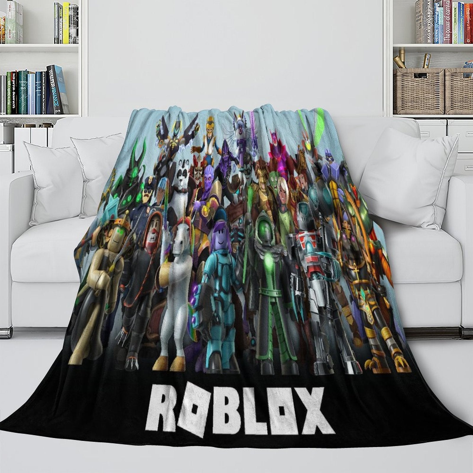 Roblox Pattern Blanket Flannel Throw Room Decoration (ONLINE ORDER ONLY)