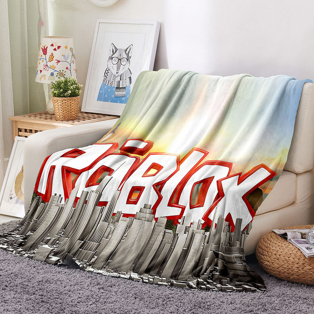 Roblox Pattern Blanket Flannel Throw Room Decoration (Online Order Only)