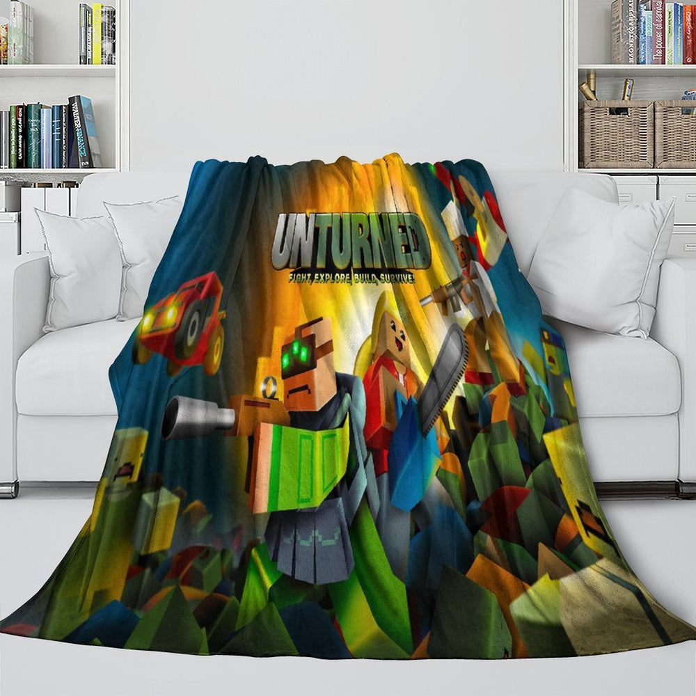 Roblox Pattern Blanket Flannel Throw Room Decoration (ONLINE ORDER ONLY)