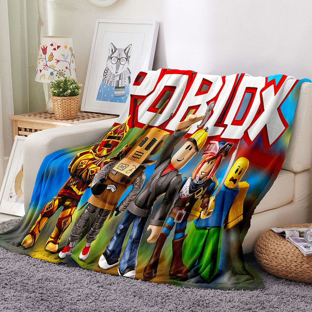 Roblox Pattern Blanket Flannel Throw Room Decoration (Online Order Only)