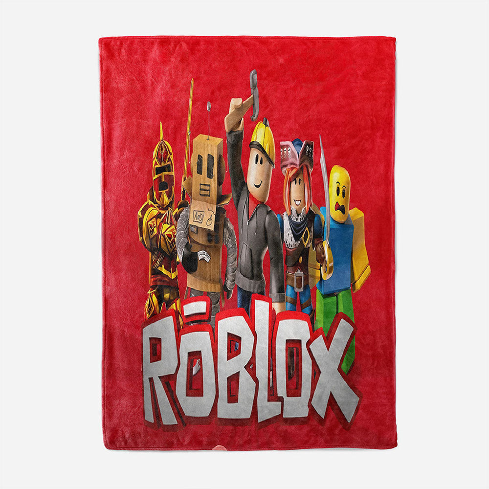 Roblox Pattern Blanket Flannel Throw Room Decoration (Online Order Only)