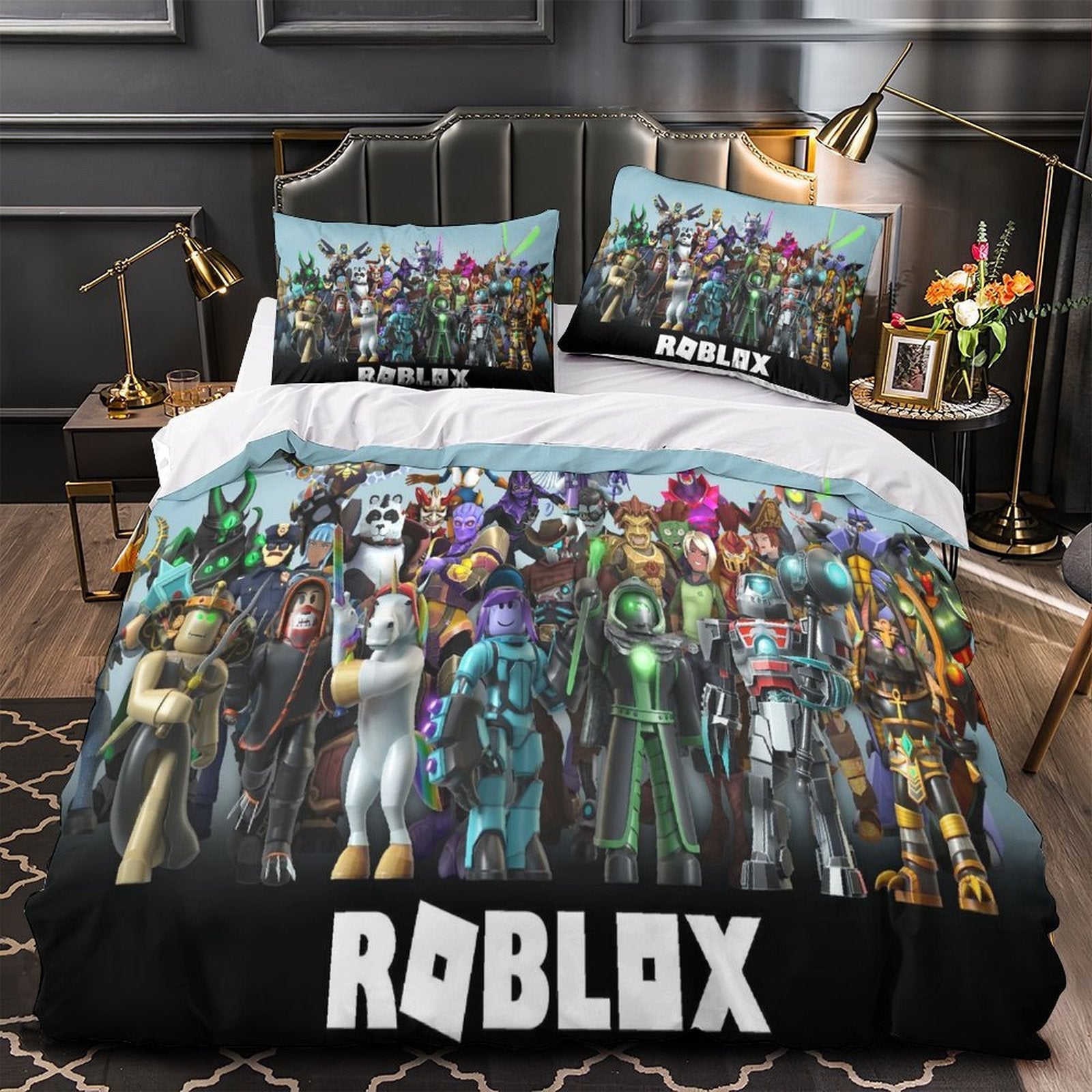 Roblox Pattern Duvet Cover Bedding Set Cover Without Filler (ONLINE ORDER ONLY)