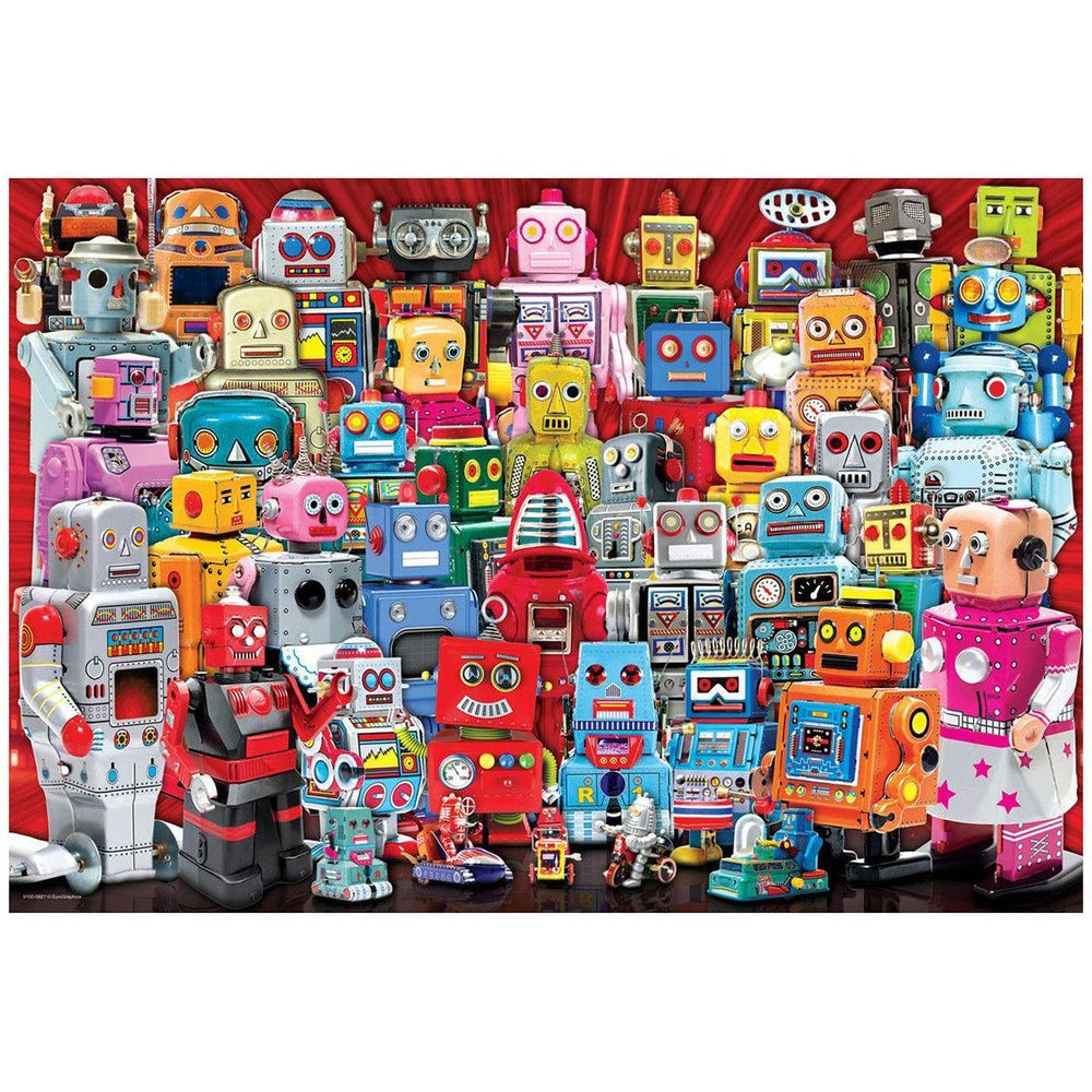Robots Lunch Bag & 100 Piece Jigsaw Puzzle Eurographics