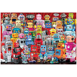 Robots Lunch Bag & 100 Piece Jigsaw Puzzle Eurographics