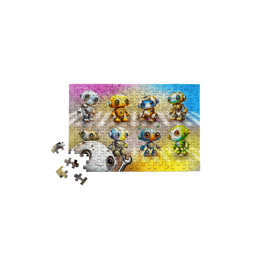 Robots Science Lovers 150 Piece Mini Jigsaw Puzzle Micro Puzzles (ONLINE ORDER ONLY)