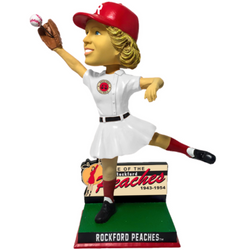 Rockford Peaches AAGPBL Wall Catch Bobbleheads (ONLINE ORDER ONLY)