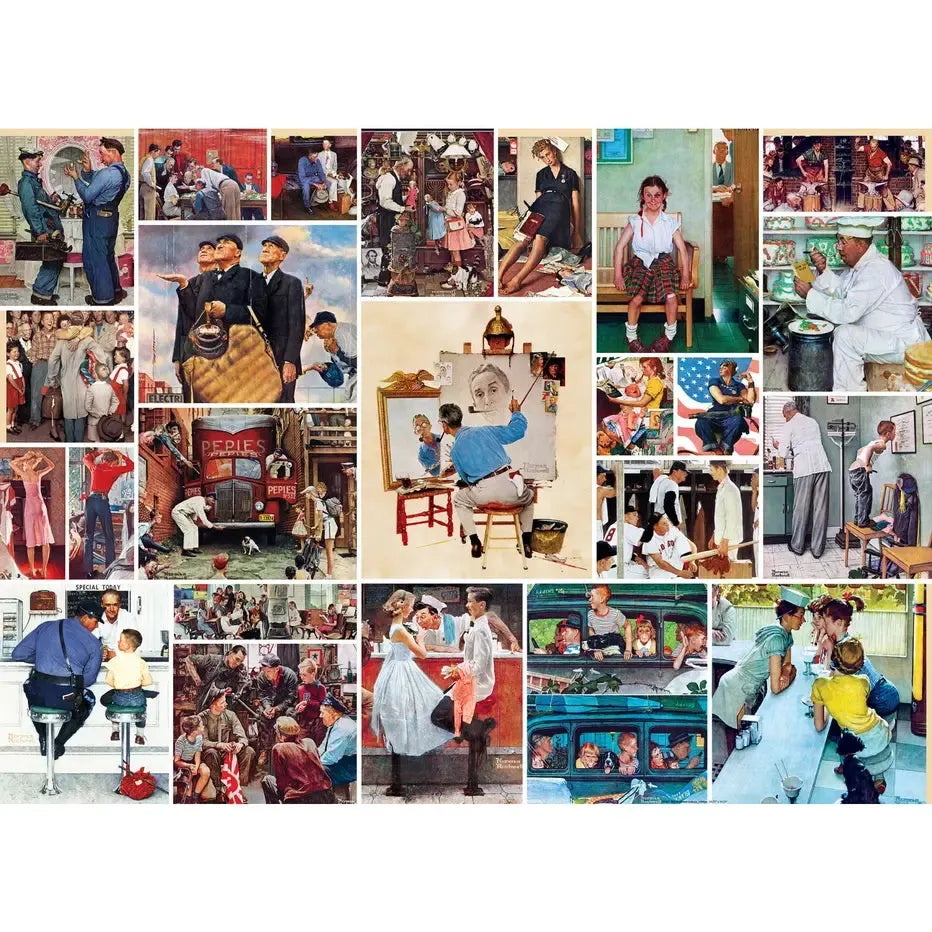Rockwell Collage Saturday Evening Post 1000 Piece Jigsaw Puzzle MasterPieces (ONLINE ORDER ONLY)