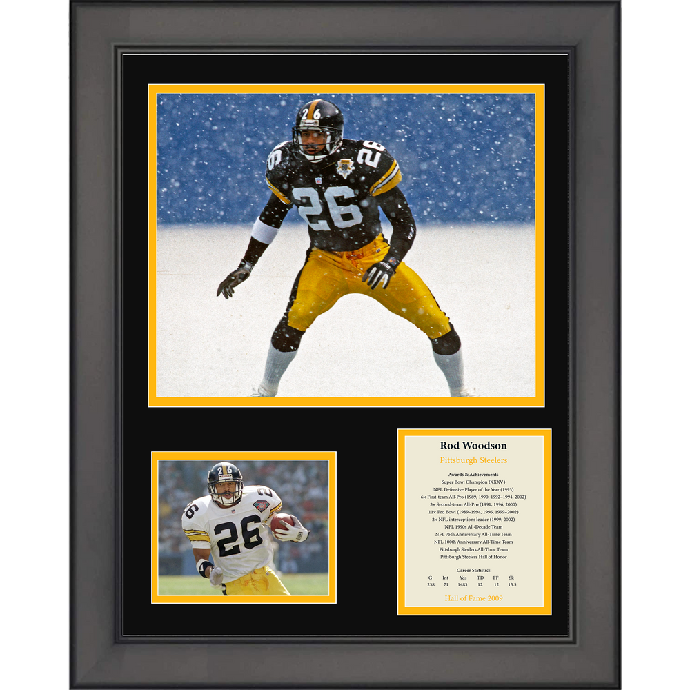 Framed Rod Woodson Hall of Fame Pittsburgh Steelers 11"x14"Three Photo Collage (ONLINE ORDER ONLY)
