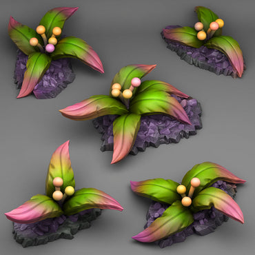 3D Printed Fantastic Plants and Rocks Romantic Plants 28mm - 32mm D&D Wargaming (Online Only)