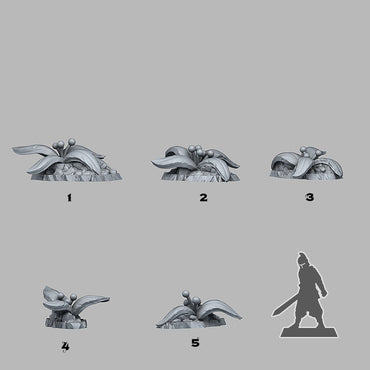 3D Printed Fantastic Plants and Rocks Romantic Plants 28mm - 32mm D&D Wargaming (Online Only)