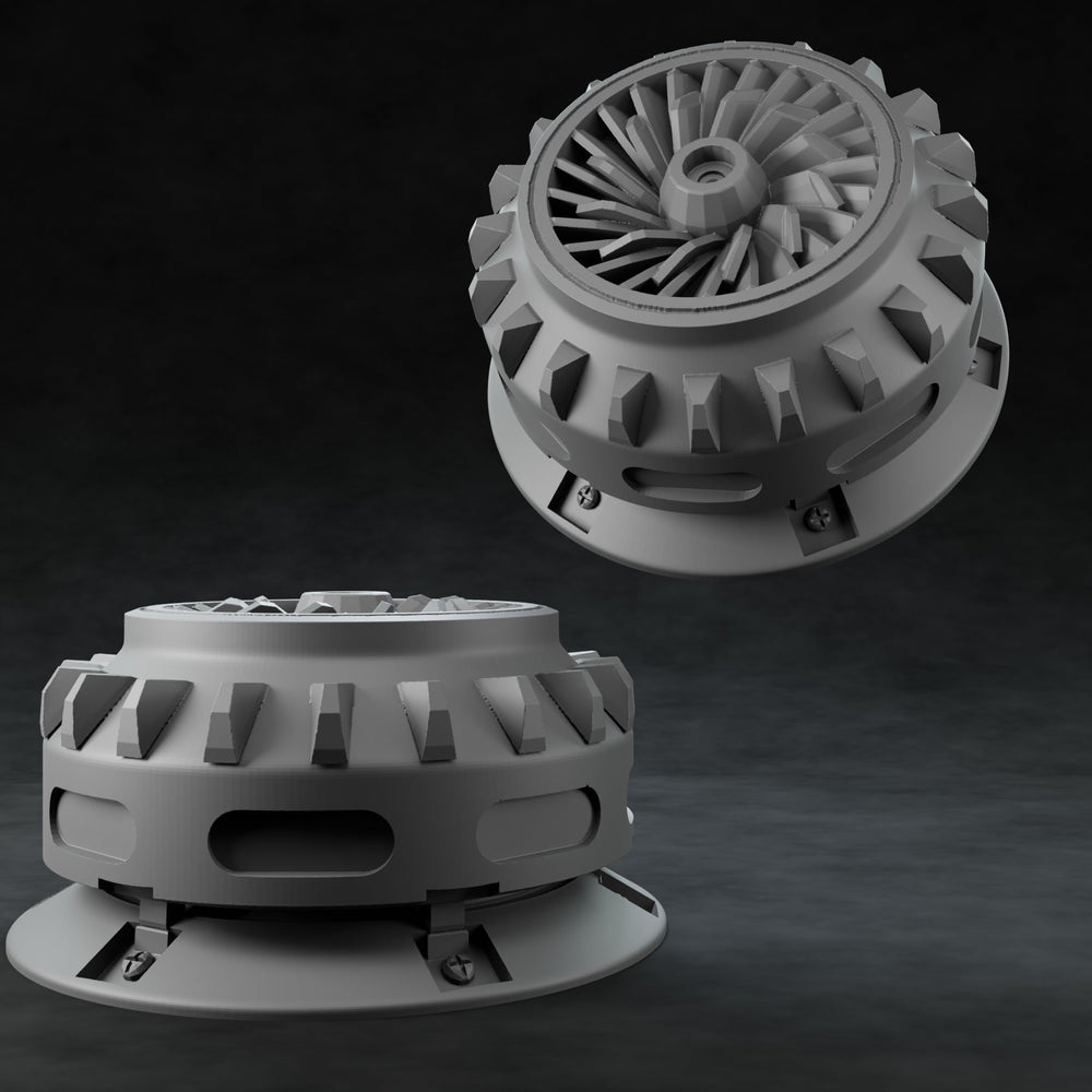 3D Printed Nafarrate Rooftop Turbine Space Orcs 28 32 mm D&D (Online Only)