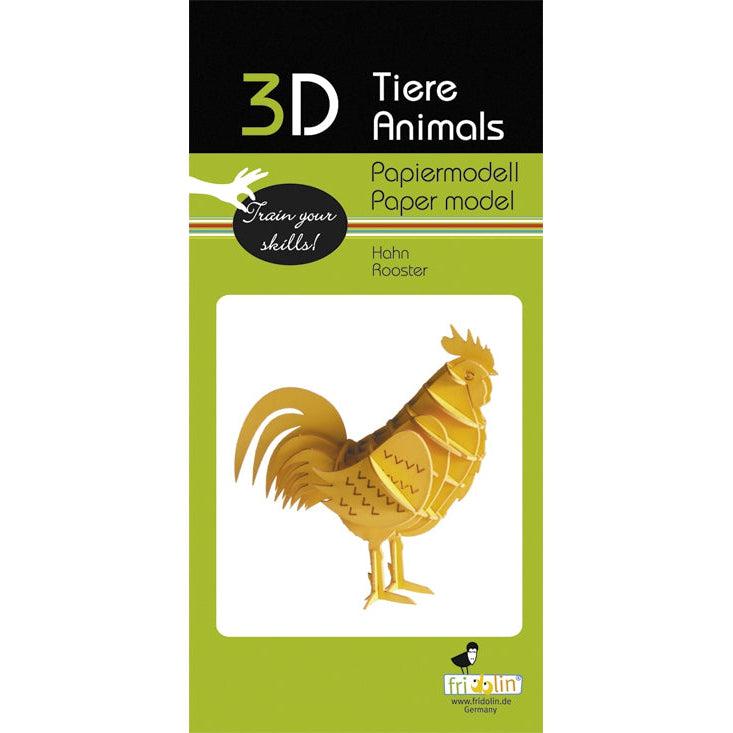 Rooster 3D Cardboard Model Kit Fridolin (ONLINE ORDER ONLY)