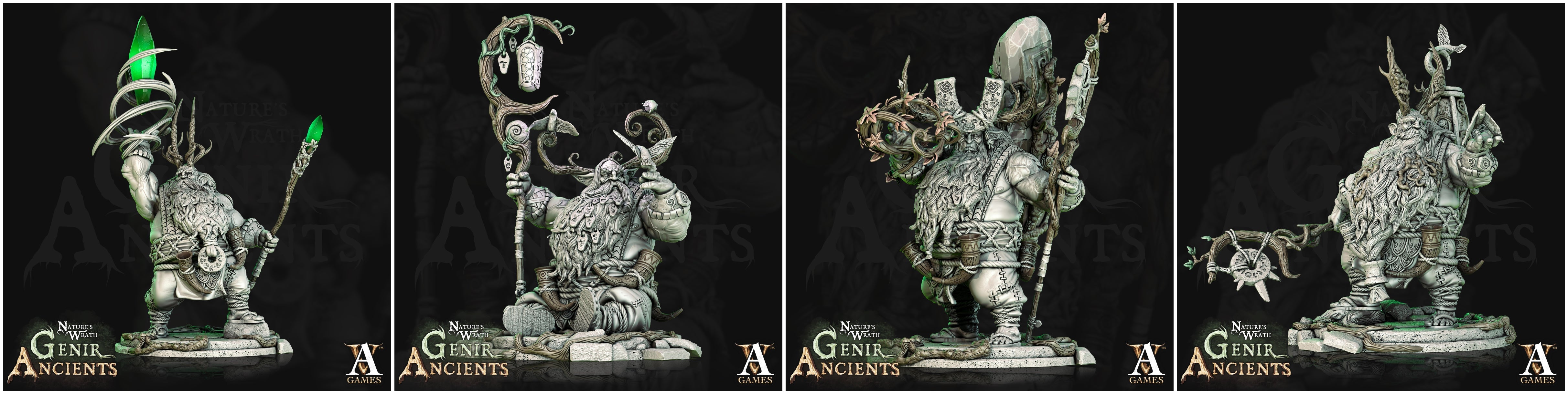 3D Printed Archvillain Games Nature's Wrath Genir Ancients - Rootals 28mm 32mm D&D (Online Only)