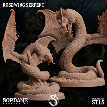 3D Printed Sordane Publishing Rosewing Serpent Cupid's Embrace Set 28 32mm D&D (Online Only)