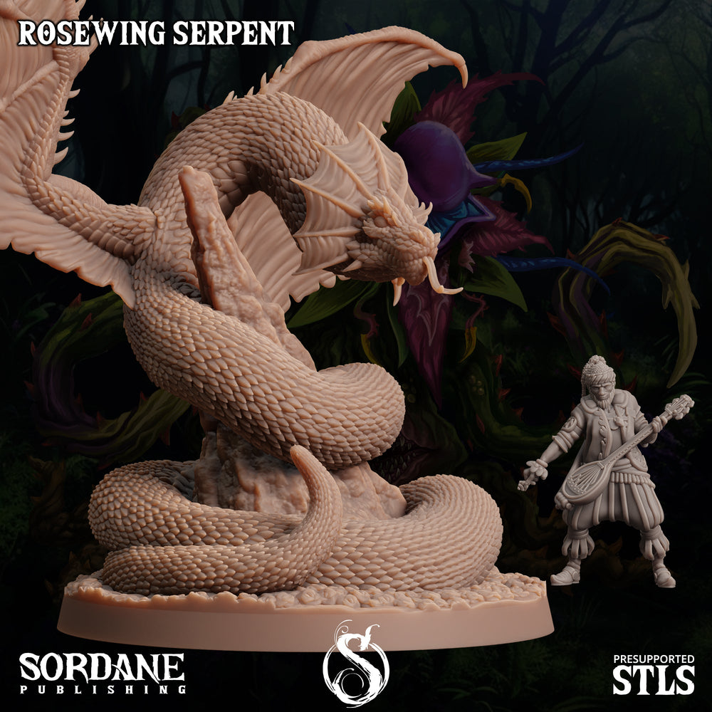 3D Printed Sordane Publishing Rosewing Serpent Cupid's Embrace Set 28 32mm D&D (Online Only)
