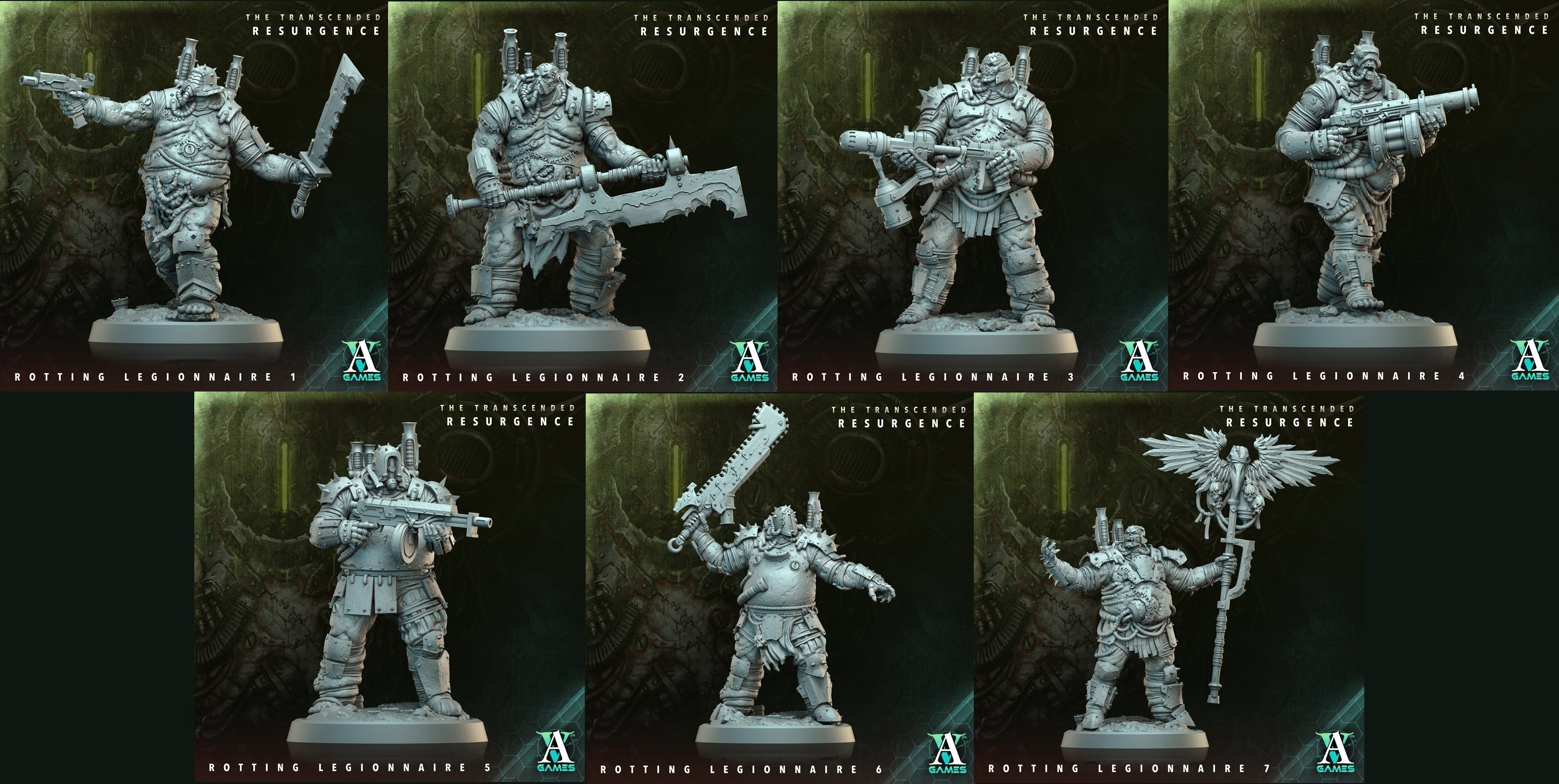 3D Printed Archvillain Games Rotting Legionnaire The Transcended Resurgence 28 32mm D&D (Online Only)