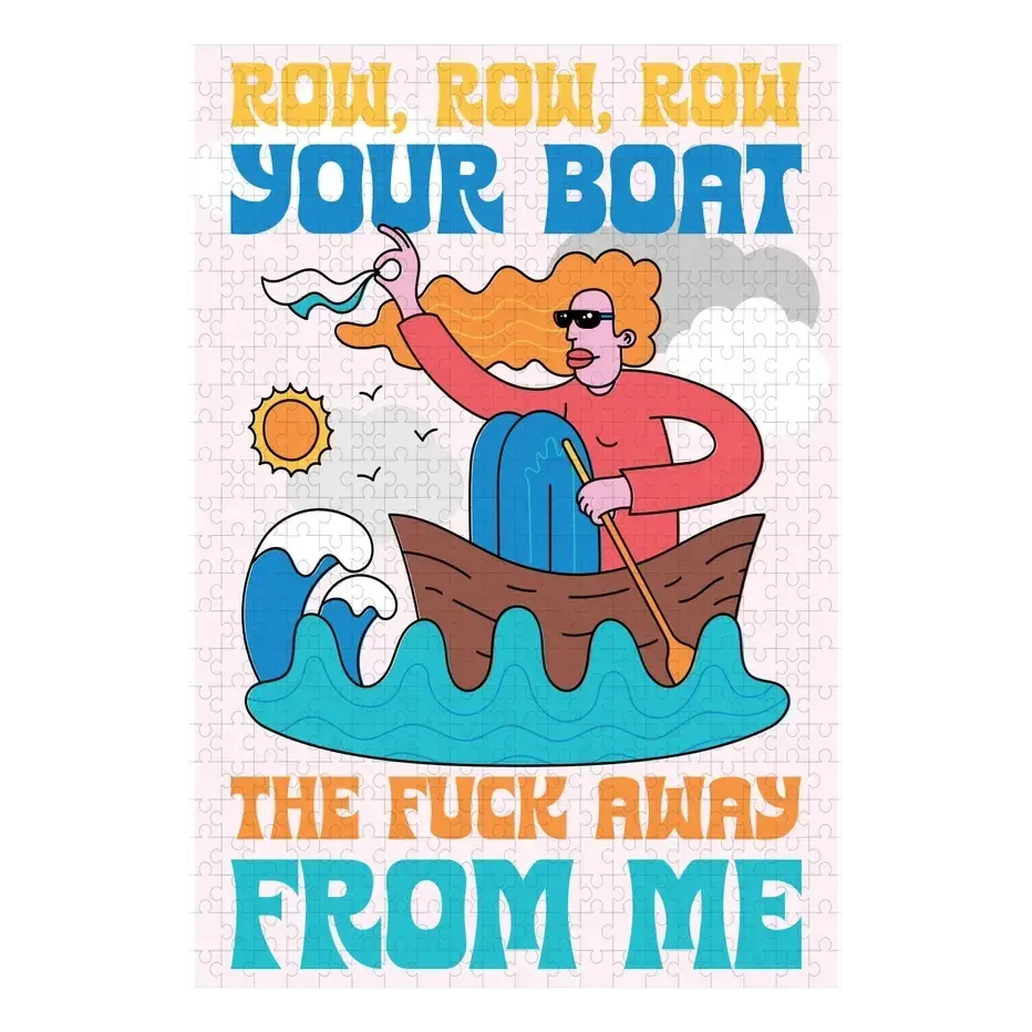 Row Your Boat the F*** Away from Me 500 Piece Jigsaw Puzzle Fun Club (ONLINE ORDER ONLY)