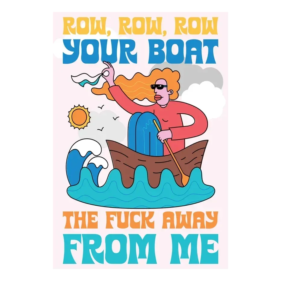 Row Your Boat the F*** Away from Me 500 Piece Jigsaw Puzzle Fun Club (ONLINE ORDER ONLY)