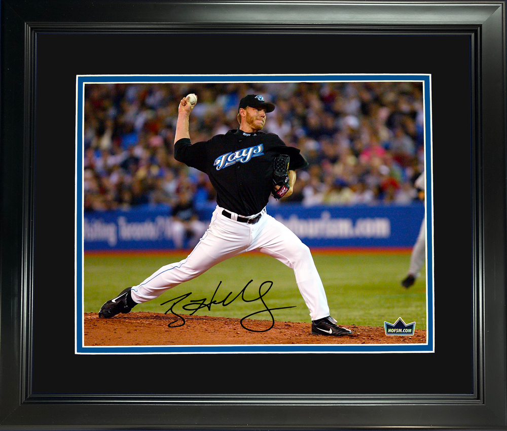 Framed Roy Halladay Toronto Blue Jays Facsimile Laser Engraved Signature Auto 11"x14"Baseball Photo HOFSM Holo (ONLINE ORDER ONLY)