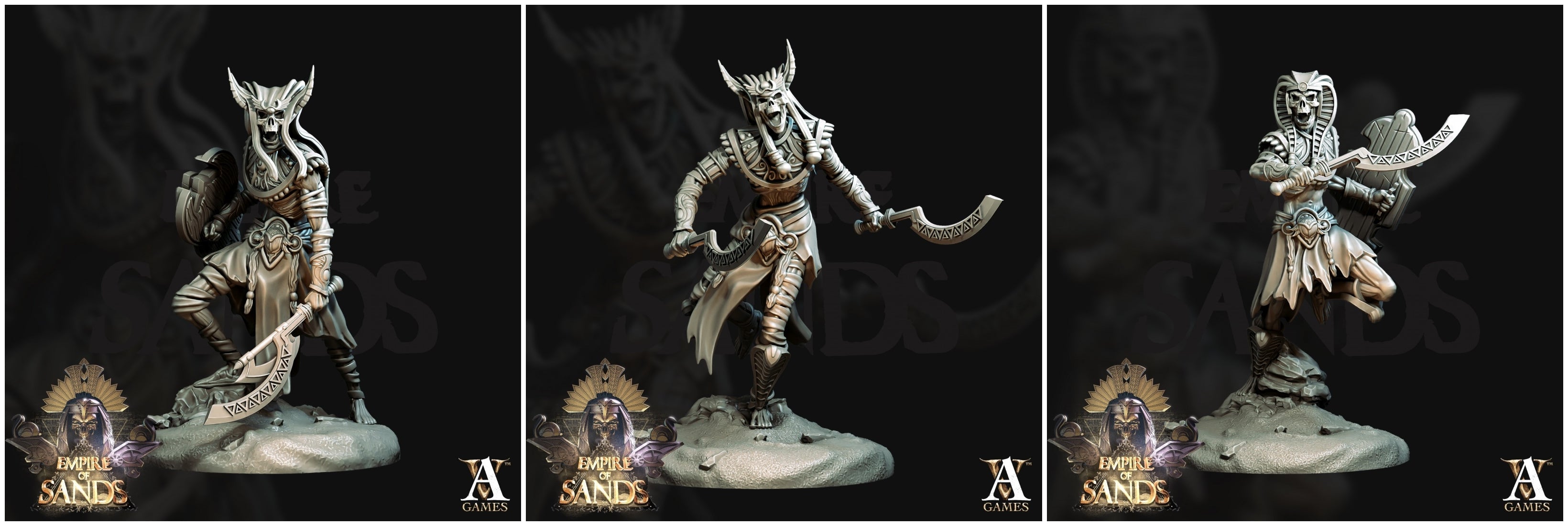 3D Printed Archvillain Games Royal Guards The Empire of Sands 28 32mm D&D (Online Only)