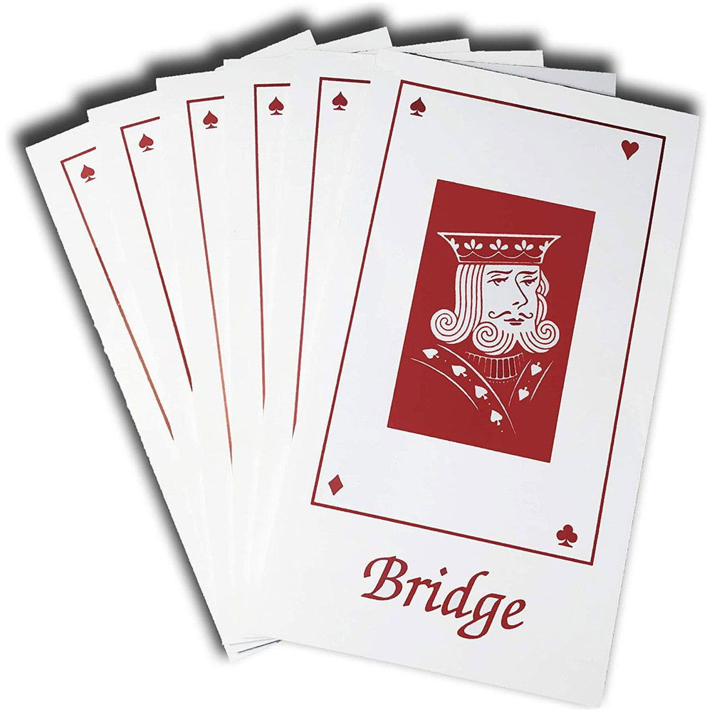Rubber Bridge Score Pads - Pack of 6 Pads (ONLINE ORDER ONLY)