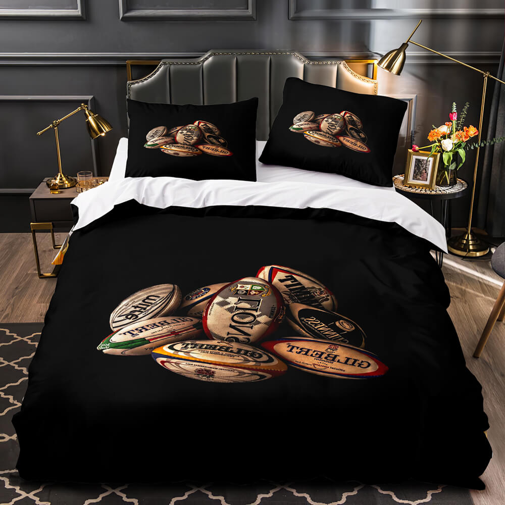 Rugby Balls Bedding Set Duvet Cover Without Filler (Online Order Only)