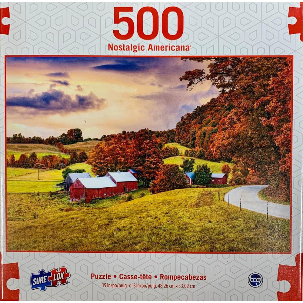Rural Farm in Autumn Americana 500 Piece Jigsaw Puzzle Sure Lox (ONLINE ORDER ONLY)