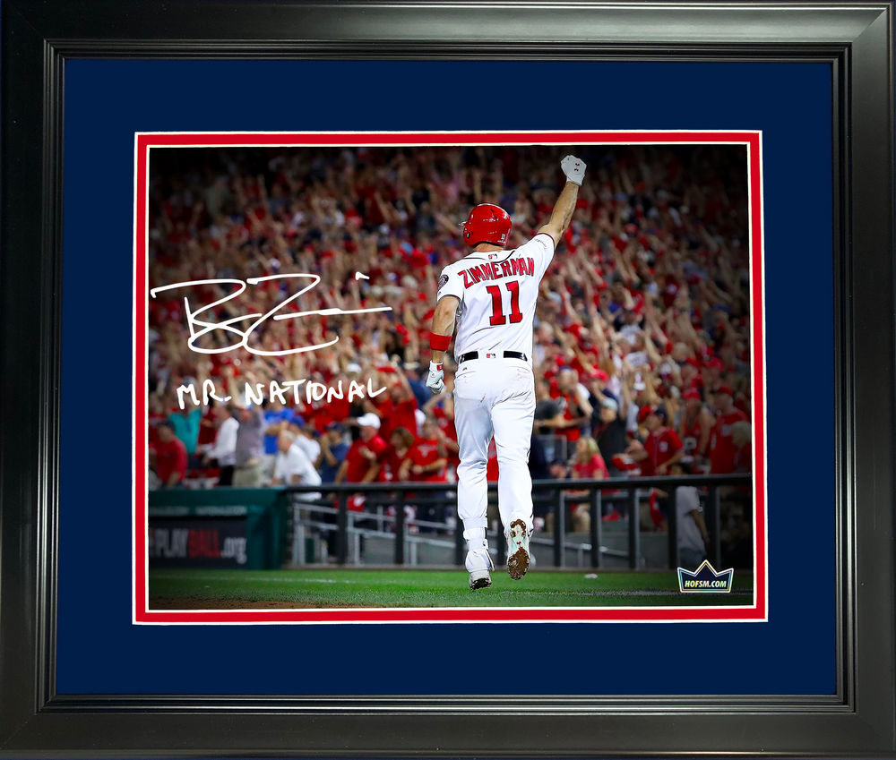 Framed Ryan Zimmerman Mr. National Washington Nationals Facsimile Laser Engraved Signature Auto 11"x14"Baseball Photo HOFSM Holo (ONLINE ORDER ONLY)
