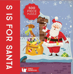 S is for Santa 500 Piece Jigsaw Puzzle Gibbs Smith (ONLINE ORDER ONLY)