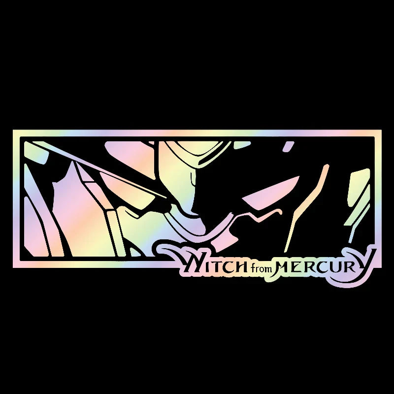 Anime Car Sticker For Notebook Sticker External Accessories Sport Decoration Window Bumper Mercury Witch PVC Vinyl Decals (ONLINE ORDER ONLY)