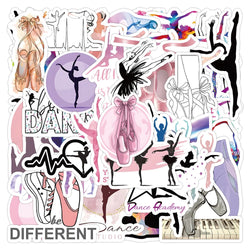 Ballet Cartoon Sticker Set for Phone Laptop Luggage Skateboard Kids Toy (ONLINE ORDER ONLY)