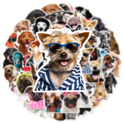 10/30/50PCS Kawaii Dog Hat PVC Sticker Aesthetic DIY Decoration Scrapbooking Accessories Stationery School Supplies for Kids (ONLINE ORDER ONLY)