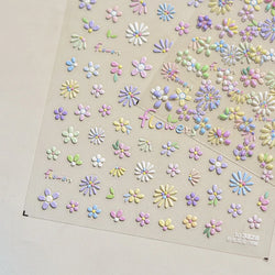 5D Flower Nail Art Stickers Kawaii Macaron Decals DIY Adhesive (Online Order Only)