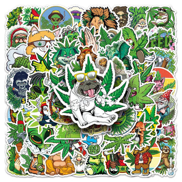 10/30/50/100PCS Funny Characters Weed Sticker Packs (ONLINE ORDER ONLY)