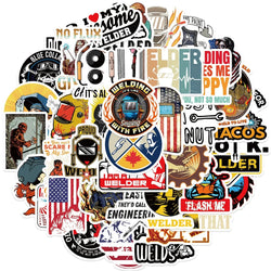 Cartoon Welder Stickers Pack for Suitcase, Skateboard, Laptop, Car, DIY Decal (ONLINE ORDER ONLY)