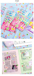 Y2K Japanese Sticker 8 Style Glitter Cute Sticker Phone Case Notebook Scrapbooking DIY Decorative Stickers Collage Material (ONLINE ORDER ONLY)