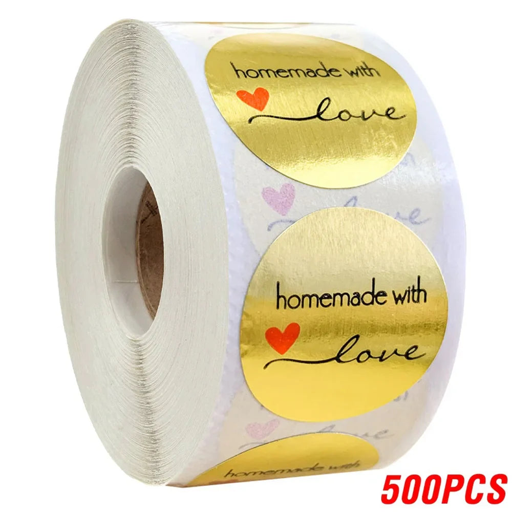 100-500pcs Golden Thank You Sticker For Parents Friends Round Style Tag Labels For Business Bag Envelope Seal Reward Gift (ONLINE ORDER ONLY)