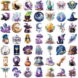 50PCS Cartoon Magic World PET Sticker Aesthetic Transparent Decoration Scrapbooking DIY Hand Accounting Supplies for Kids (ONLINE ORDER ONLY)