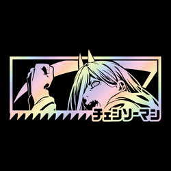 Japanese Anime Stickers External Accessories Decoration Window Bumper Chainsaw Man For Car Stickers PVC Vinyl Decals (ONLINE ORDER ONLY)