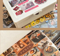 30 Pages Cute Y2K Japanese Food Cut Film Sticker Book Journal Handbook Scrapbooking Kawaii Decoration Sticker Gift (ONLINE ORDER ONLY)