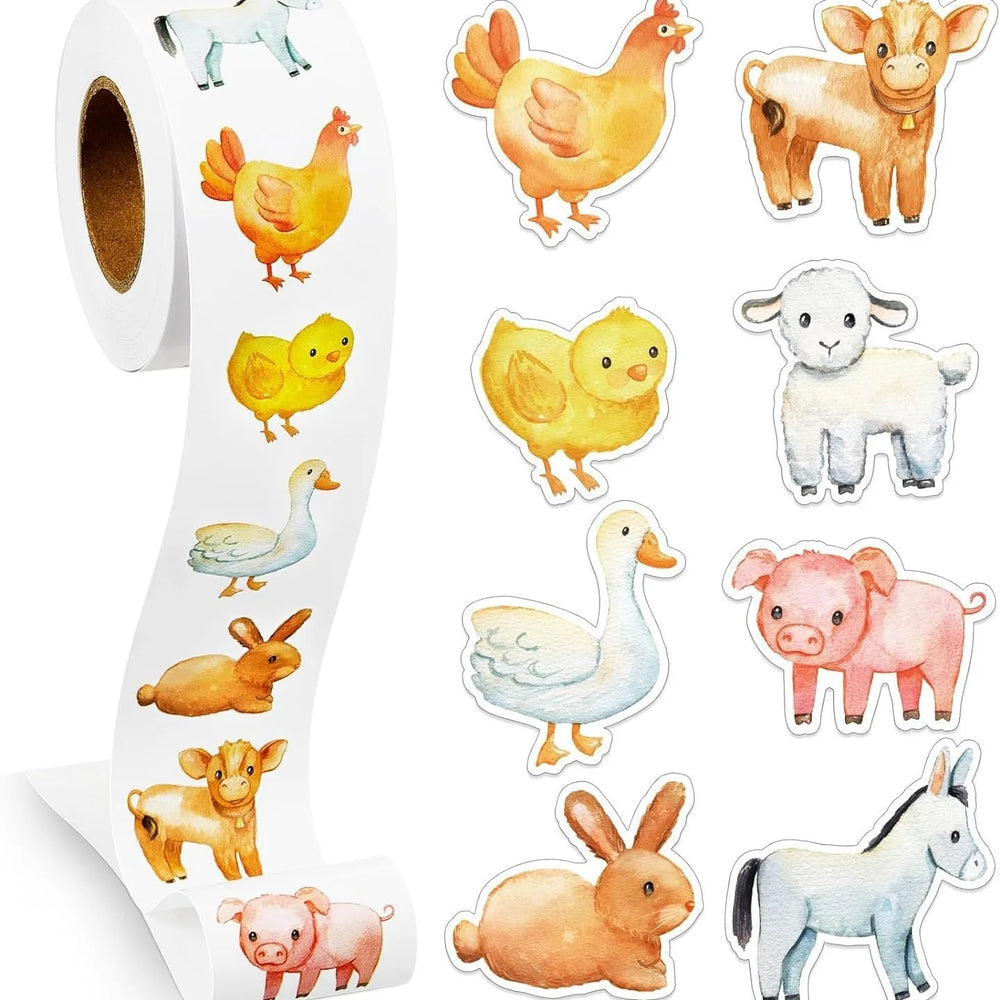 500Pcs /1 Rolls 2.5cm/1inch Butterfly Flower Shaped Sticker Decoration Gift Box Sticker Label Stationery Sticker (ONLINE ORDER ONLY)